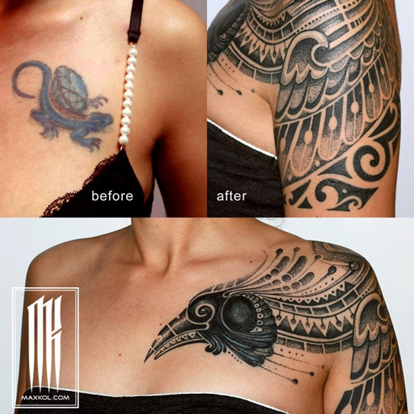 Перекрытие старой татуировки